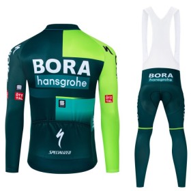 Completo Maglia ML + Pantaloncino con bretelle ML 2024 BORA-Hansgrohe Verde